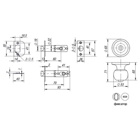 PUNTO 6072 SN-B pend handle, with a latch, color nickel-1