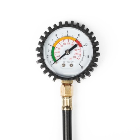 Manometer mechanical, screw connection, hose 18 cm-1