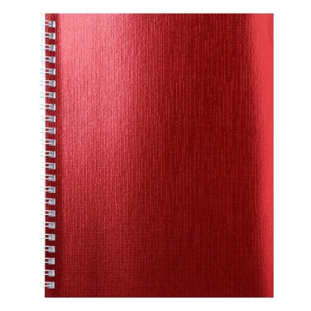 Notebook of 48 sheets in a cage, on the crest of Metallic "red", a boumvinyl cover, an offset unit