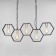 ARNIA chandelier, 5x60W E27, black color, gold