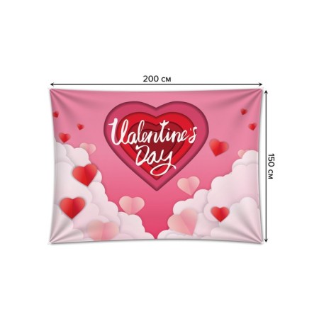 Decorative panel with photo printing "Love in the clouds", horizontal, size 150x200 cm-1