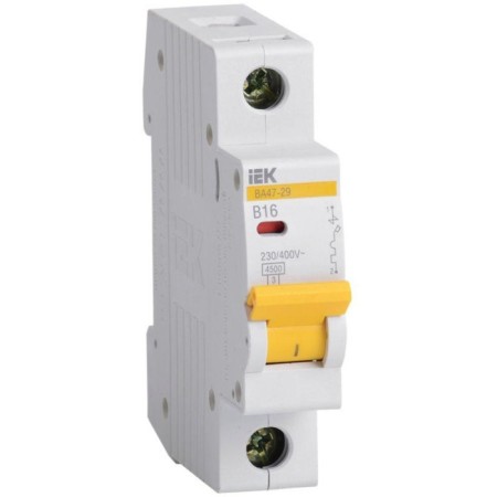 Circuit breaker automatic IEK MVA20-1-016-B 1P, 16A, 4.5ka