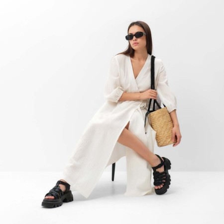 Women's dress Mist Summer Time, Midi, p. 44-46, white-3
