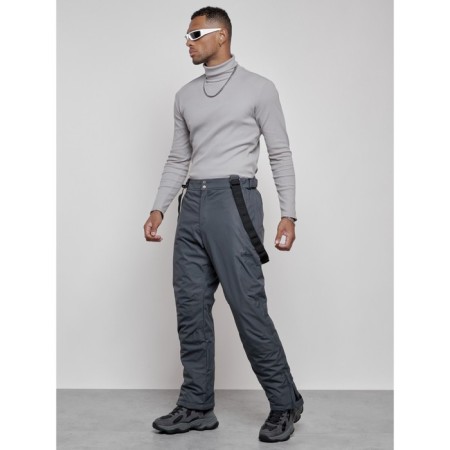 Semi-combinezone ski insulated male winter, size 48, dark gray color-1