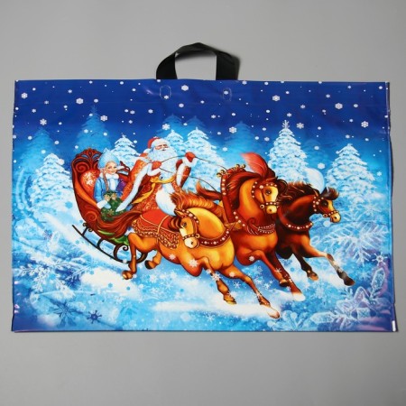Package "Winter Travel", polyethylene with a loop pen, 71 x 55 cm, 90 μm