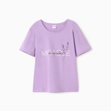 Female T-shirt, lilac color, rr 52