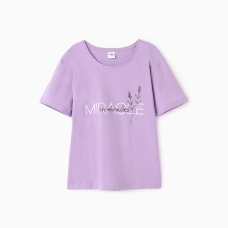 Female T-shirt, lilac color, rr 52