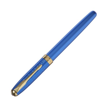 Gift Roller handle, in the leatherette case, the case is blue, gold-1