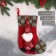 Soft suspension "sock - Santa Claus in a long cap" 18x27 cm, green -red