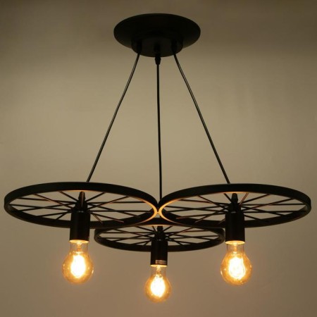 Lamp "Wheel" 3HE27 40W Black 60x30x10-110 cm Bayerlux-2