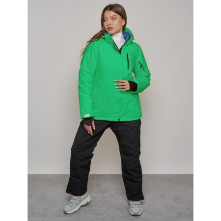 Ski costume Women Winter, size 50, green color-17