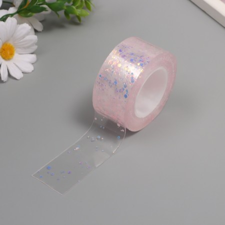 Adhesive nano-tone decorative silicone "Shine. Pink" 3 cm, dl. 3 m 6.8x6.8x3 cm