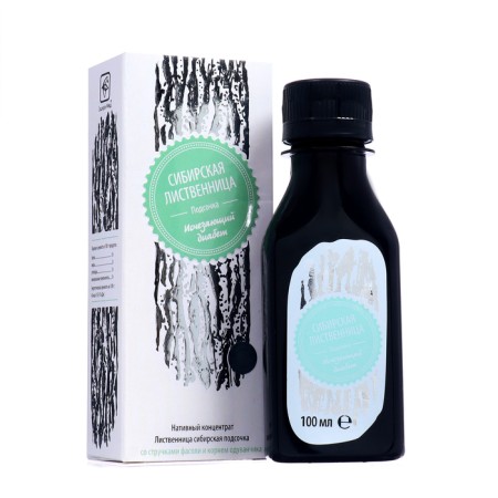 Siberian drilling larch "Diabetes" with beans and dandelion root, 100 ml