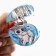 Hair crab, hairpin "cat", blue color, 5 x 5 x 3.5 cm