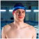 Hat of swimming adult onlytop "stripes", fabric, girth 54-60 cm
