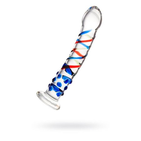 Unrealistic phallimitator Sexus Glass, glass, transparent, 18 cm
