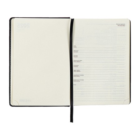 Dated diary 2024 A5 176 sheets, Devente.wild, Firmly covered with artificial leather, gold cut, lies, cream block 70 g/m2, black-7