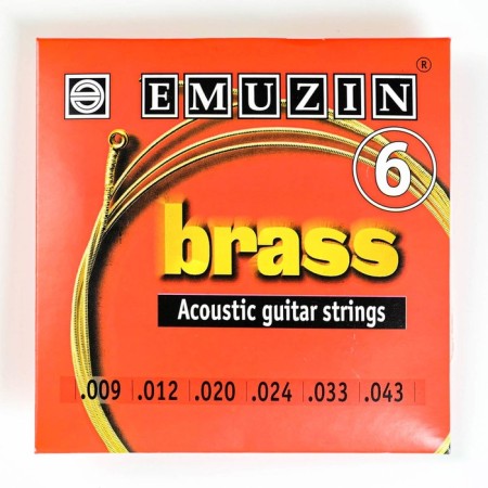 Strings for the acoustic guitar "Brass" with a winding of brass /.009 -.043 /