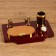 Table set 4V1 with a business card holder, red tree