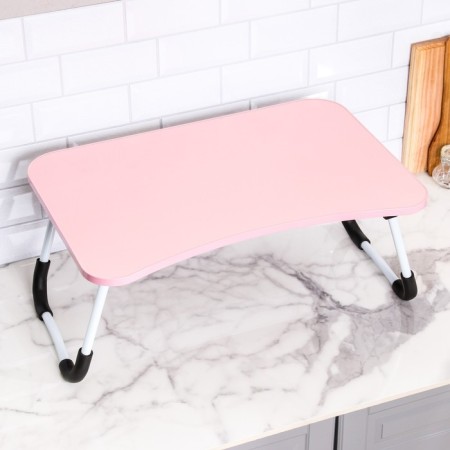 Table - breakfast tray, for a laptop, folding, pink, 60x40 cm-6