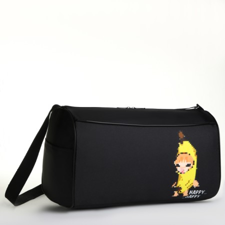 Sports bag with lightning, external pocket, black color-2
