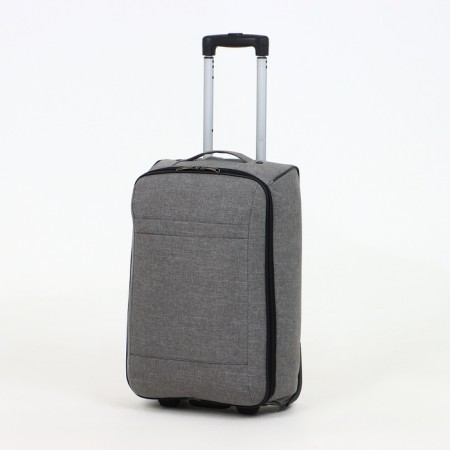 Small suitcase 20 ”, lightning department, external pocket, 2 wheels, gray color