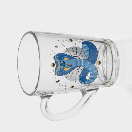 New Year's glass coffee mug "Mystical snakes", 300 ml, mix-1