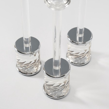 Summary metal, acrylic "Vorthy" d = 2.2 cm, set 3 pcs h = 25.5 cm, 23.5 cm, 21 cm-3