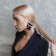 Earrings Metal "Atmosphere" rhombus stumped, color gray color