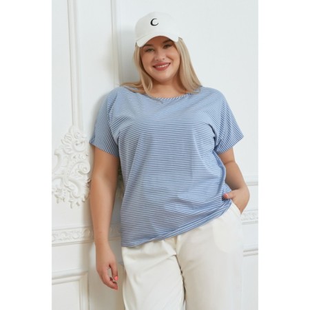 Female T -shirt, size 66, blue color