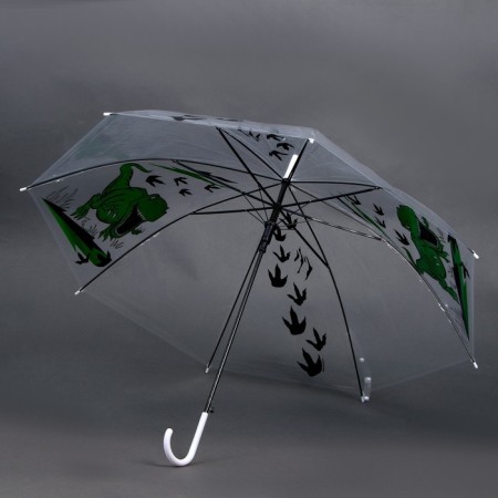 Children's umbrella "dinosaur" semi -automatic, transparent, d = 90cm-4