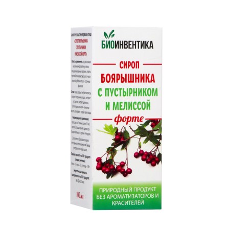 Сироп боярышника с пустырником и мелиссой форте, 100 мл-2