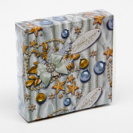 Box for cookies "New Year toys", 12 x 12 x 3 cm, 1 pc.-2