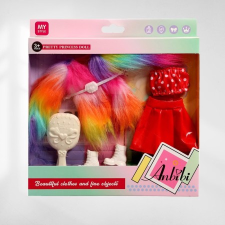 Clothing and accessories for dolls: skirt, top, jacket-8