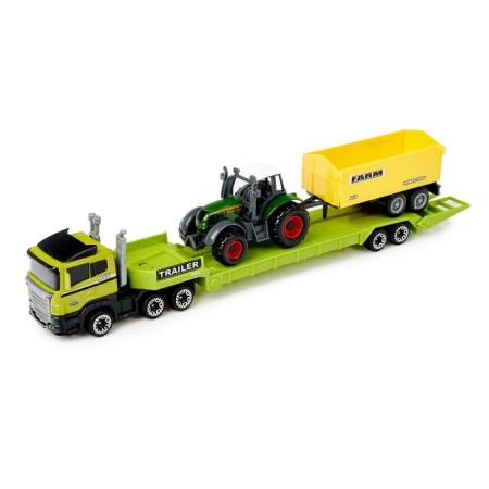 Metal truck "Farm" with a tractor, mix-9