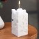 Aromatic decorative candle "openwork", white, 6x6x12 cm, pure cotton