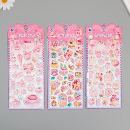 Plastic sticker soft "sweet life" mix 24x10 cm