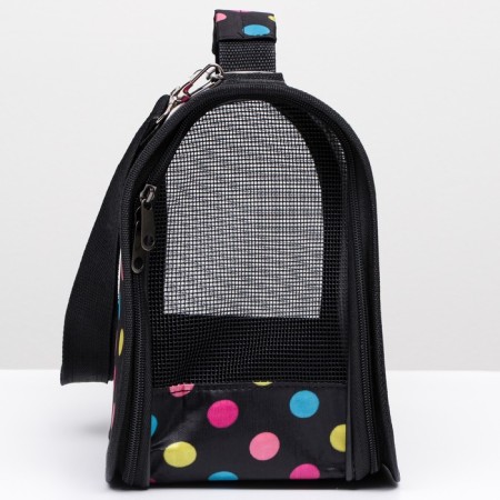 Bag - carrying for animals "peas", black, size S, 37.5 x 17 x 22 cm-4
