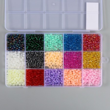 Glass 6/0 in the casket "Color" 17.5x10x2 cm-1