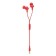 JBL C100SI headphones, vacuum, microphone, wired, 1.2m, red
