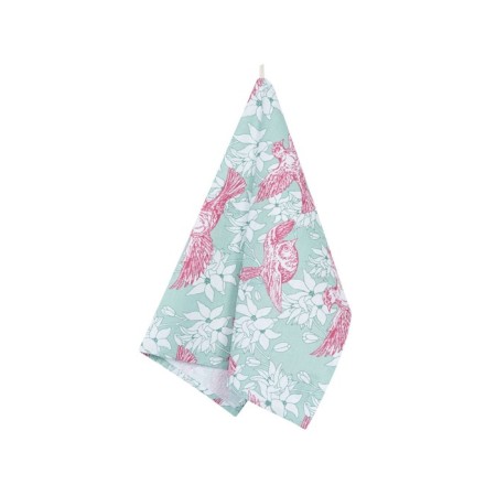Kitchen towel Guten Morgen Origami, size 45x60 cm, mint color-1