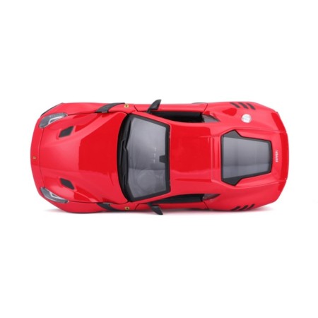 Racing machine BBURAGO Ferrari F12TDF, DIE-CAST, 1:24, Red color, opening doors-4