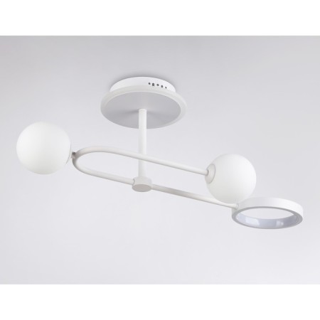 LED ceiling LED with a change of lamp and control panel Ambrella Light, Linetech, FL666221, G9, 29 W, 2175LUM, 3000-6400K, white, white matte color-5