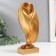 Souvenir Polystone "Polar owl" gold 7x8x21 cm