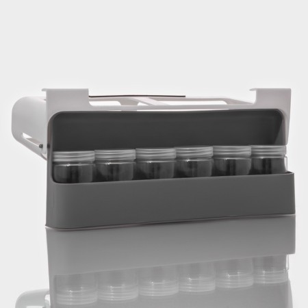 ORGANIZER OF SUPPLE for bulk products complete with banks, 6 pcs (125 ml), 32 × 13.5 × 9.5 cm-6