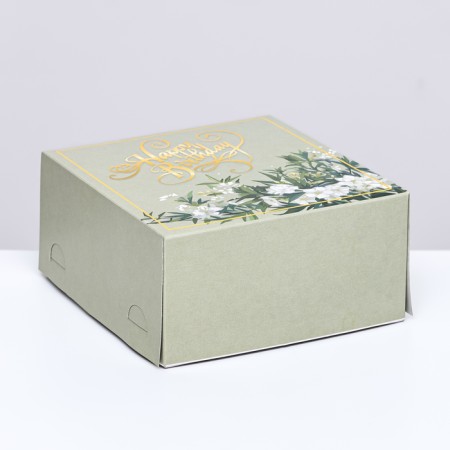 Happy Birthday cake box, 13.5 x 13.5 x 6.8 cm-1
