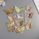 Stick paper, plastic "Butterflies, colored spots" gold set 12 pcs 12 cm, 10 cm 8 cm