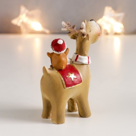 Souvenir Polystone "New Year's Oleg with a chick on the back" MIX 9x6.5x3 cm-3