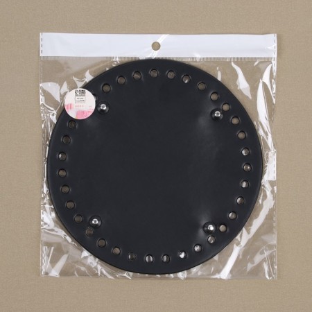 Donce for a bag, with legs, round, d = 18 cm, black/silver color-4