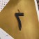 Candle for the cake, number "7", black.